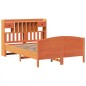 vidaXL Massivholzbett mit Regal ohne Matratze Wachsbraun 160x200 cm vidaXL Massivholzbett mit Regal ohne Matratze Wachsbraun 160x200 cm