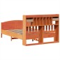 vidaXL Massivholzbett mit Regal ohne Matratze Wachsbraun 160x200 cm vidaXL Massivholzbett mit Regal ohne Matratze Wachsbraun 160x200 cm