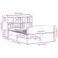 vidaXL Massivholzbett mit Regal ohne Matratze Wachsbraun 160x200 cm vidaXL Massivholzbett mit Regal ohne Matratze Wachsbraun 160x200 cm