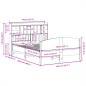 vidaXL Massivholzbett mit Regal ohne Matratze Wachsbraun 140x200 cm vidaXL Massivholzbett mit Regal ohne Matratze Wachsbraun 140x200 cm