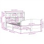 vidaXL Massivholzbett mit Regal ohne Matratze Wachsbraun 140x190 cm vidaXL Massivholzbett mit Regal ohne Matratze Wachsbraun 140x190 cm
