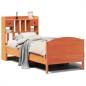 vidaXL Massivholzbett mit Regal ohne Matratze Wachsbraun 90x190 cm vidaXL Massivholzbett mit Regal ohne Matratze Wachsbraun 90x190 cm