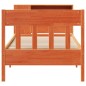 vidaXL Massivholzbett mit Regal ohne Matratze Wachsbraun 75x190 cm vidaXL Massivholzbett mit Regal ohne Matratze Wachsbraun 75x190 cm
