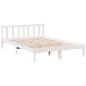 vidaXL Massivholzbett Extra Lang ohne Matratze Weiß 140x210 Kieferholz vidaXL Massivholzbett Extra Lang ohne Matratze Weiß 140x210 Kieferholz