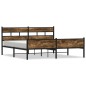vidaXL Metallbett ohne Matratze Räuchereiche 183x213 cm vidaXL Metallbett ohne Matratze Räuchereiche 183x213 cm