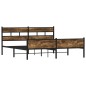 vidaXL Metallbett ohne Matratze Räuchereiche 183x213 cm vidaXL Metallbett ohne Matratze Räuchereiche 183x213 cm