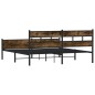 vidaXL Metallbett ohne Matratze Räuchereiche 183x213 cm vidaXL Metallbett ohne Matratze Räuchereiche 183x213 cm