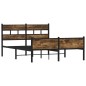 vidaXL Metallbett ohne Matratze Räuchereiche 160x200 cm vidaXL Metallbett ohne Matratze Räuchereiche 160x200 cm