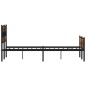 vidaXL Metallbett ohne Matratze Räuchereiche 160x200 cm vidaXL Metallbett ohne Matratze Räuchereiche 160x200 cm