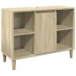 vidaXL Badschrank Sonoma-Eiche 80x33x60 cm Holzwerkstoff vidaXL Badschrank Sonoma-Eiche 80x33x60 cm Holzwerkstoff