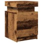 vidaXL LED-Nachttisch Altholz-Optik 35x39x55 cm Holzwerkstoff vidaXL LED-Nachttisch Altholz-Optik 35x39x55 cm Holzwerkstoff