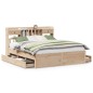 vidaXL Massivholzbett mit Regal ohne Matratze 200x200 cm Kiefernholz vidaXL Massivholzbett mit Regal ohne Matratze 200x200 cm Kiefernholz