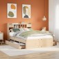 vidaXL Massivholzbett mit Regal ohne Matratze 140x200 cm Kiefernholz