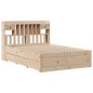 vidaXL Massivholzbett mit Regal ohne Matratze 150x200 cm Kiefernholz vidaXL Massivholzbett mit Regal ohne Matratze 150x200 cm Kiefernholz