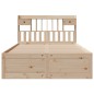 vidaXL Massivholzbett mit Regal ohne Matratze 150x200 cm Kiefernholz vidaXL Massivholzbett mit Regal ohne Matratze 150x200 cm Kiefernholz