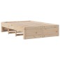 vidaXL Massivholzbett mit Regal ohne Matratze 150x200 cm Kiefernholz vidaXL Massivholzbett mit Regal ohne Matratze 150x200 cm Kiefernholz