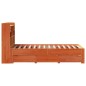 vidaXL Massivholzbett mit Regal ohne Matratze Wachsbraun 90x190 cm vidaXL Massivholzbett mit Regal ohne Matratze Wachsbraun 90x190 cm