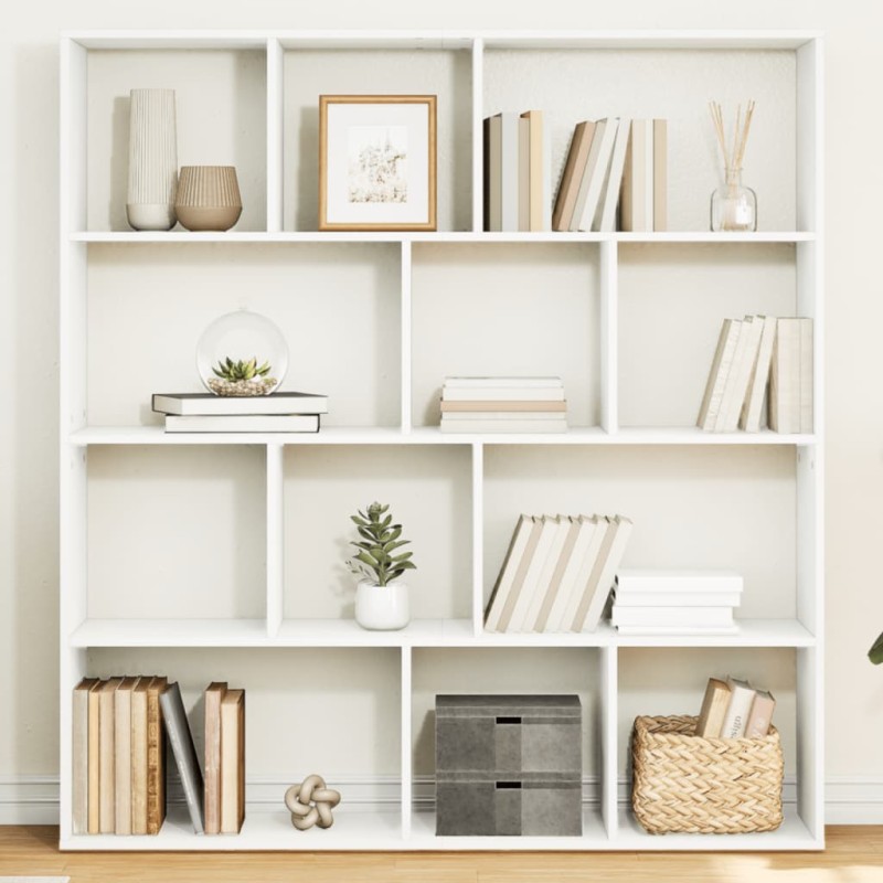 vidaXL Bücherregal Weiß 132x29x141,5 cm Holzwerkstoff vidaXL Bücherregal Weiß 132x29x141,5 cm Holzwerkstoff