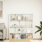 vidaXL Bücherregal Weiß 132x29x141,5 cm Holzwerkstoff vidaXL Bücherregal Weiß 132x29x141,5 cm Holzwerkstoff