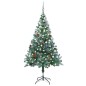 Weihnachtsbaum Beschneit mit LEDs & Kugeln & Zapfen 150 cm Weihnachtsbaum Beschneit mit LEDs & Kugeln & Zapfen 150 cm