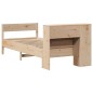vidaXL Massivholzbett mit Regal ohne Matratze 90x190 cm Kiefer