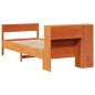 vidaXL Massivholzbett mit Regal ohne Matratze Wachsbraun 75x190 cm vidaXL Massivholzbett mit Regal ohne Matratze Wachsbraun 75x190 cm
