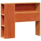 vidaXL Massivholzbett mit Regal ohne Matratze Wachsbraun 75x190 cm vidaXL Massivholzbett mit Regal ohne Matratze Wachsbraun 75x190 cm