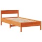vidaXL Massivholzbett mit Regal ohne Matratze Wachsbraun 75x190 cm vidaXL Massivholzbett mit Regal ohne Matratze Wachsbraun 75x190 cm