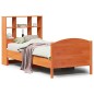 vidaXL Massivholzbett mit Regal ohne Matratze Wachsbraun 75x190 cm vidaXL Massivholzbett mit Regal ohne Matratze Wachsbraun 75x190 cm