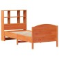 vidaXL Massivholzbett mit Regal ohne Matratze Wachsbraun 75x190 cm vidaXL Massivholzbett mit Regal ohne Matratze Wachsbraun 75x190 cm