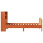 vidaXL Massivholzbett mit Regal ohne Matratze Wachsbraun 75x190 cm vidaXL Massivholzbett mit Regal ohne Matratze Wachsbraun 75x190 cm