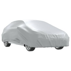 vidaXL Autoabdeckung für Limousine m. Schnallenriemen Voll Silbern XXL