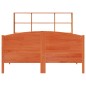 vidaXL Massivholzbett mit Regal ohne Matratze Wachsbraun 120x190 cm vidaXL Massivholzbett mit Regal ohne Matratze Wachsbraun 120x190 cm
