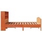 vidaXL Massivholzbett mit Regal ohne Matratze Wachsbraun 120x190 cm vidaXL Massivholzbett mit Regal ohne Matratze Wachsbraun 120x190 cm