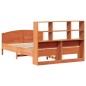 vidaXL Massivholzbett mit Regal ohne Matratze Wachsbraun 120x190 cm vidaXL Massivholzbett mit Regal ohne Matratze Wachsbraun 120x190 cm
