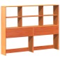 vidaXL Massivholzbett mit Regal ohne Matratze Wachsbraun 120x190 cm vidaXL Massivholzbett mit Regal ohne Matratze Wachsbraun 120x190 cm