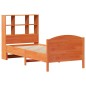 vidaXL Massivholzbett mit Regal ohne Matratze Wachsbraun 90x200 cm vidaXL Massivholzbett mit Regal ohne Matratze Wachsbraun 90x200 cm