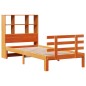 vidaXL Massivholzbett mit Regal ohne Matratze Wachsbraun 90x190 cm vidaXL Massivholzbett mit Regal ohne Matratze Wachsbraun 90x190 cm