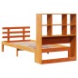 vidaXL Massivholzbett mit Regal ohne Matratze Wachsbraun 90x190 cm vidaXL Massivholzbett mit Regal ohne Matratze Wachsbraun 90x190 cm