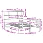 vidaXL Massivholzbett mit Regal ohne Matratze Wachsbraun 140x200 cm vidaXL Massivholzbett mit Regal ohne Matratze Wachsbraun 140x200 cm