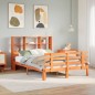 vidaXL Massivholzbett mit Regal ohne Matratze Wachsbraun 160x200 cm vidaXL Massivholzbett mit Regal ohne Matratze Wachsbraun 160x200 cm