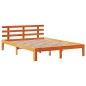 vidaXL Massivholzbett mit Regal ohne Matratze Wachsbraun 160x200 cm vidaXL Massivholzbett mit Regal ohne Matratze Wachsbraun 160x200 cm