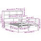 vidaXL Massivholzbett mit Regal ohne Matratze Wachsbraun 160x200 cm vidaXL Massivholzbett mit Regal ohne Matratze Wachsbraun 160x200 cm