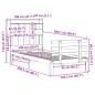 vidaXL Massivholzbett mit Regal ohne Matratze Wachsbraun 100x200 cm vidaXL Massivholzbett mit Regal ohne Matratze Wachsbraun 100x200 cm