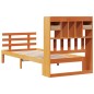 vidaXL Massivholzbett mit Regal ohne Matratze Wachsbraun 75x190 cm vidaXL Massivholzbett mit Regal ohne Matratze Wachsbraun 75x190 cm