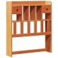vidaXL Massivholzbett mit Regal ohne Matratze Wachsbraun 75x190 cm vidaXL Massivholzbett mit Regal ohne Matratze Wachsbraun 75x190 cm