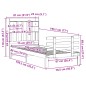 vidaXL Massivholzbett mit Regal ohne Matratze Wachsbraun 75x190 cm vidaXL Massivholzbett mit Regal ohne Matratze Wachsbraun 75x190 cm