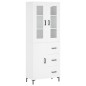 Highboard Weiß 69,5x34x180 cm Holzwerkstoff Highboard Weiß 69,5x34x180 cm Holzwerkstoff