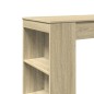 vidaXL Bartisch mit Regal Sonoma-Eiche 95x47x103,5 cm Holzwerkstoff vidaXL Bartisch mit Regal Sonoma-Eiche 95x47x103,5 cm Holzwerkstoff