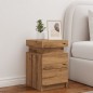 vidaXL LED-Nachttisch Artisan-Eiche 35x39x55 cm Holzwerkstoff vidaXL LED-Nachttisch Artisan-Eiche 35x39x55 cm Holzwerkstoff